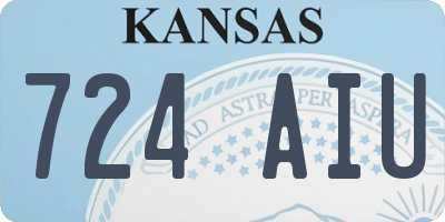 KS license plate 724AIU