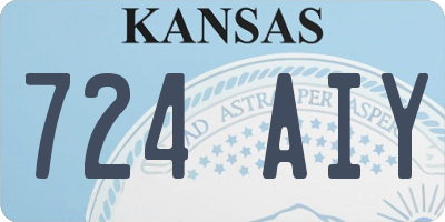 KS license plate 724AIY