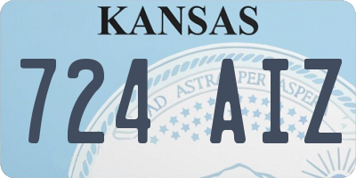 KS license plate 724AIZ