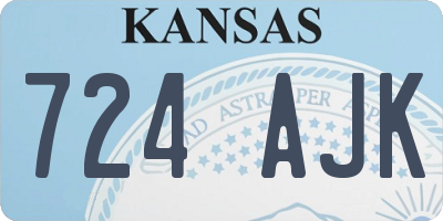 KS license plate 724AJK