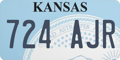 KS license plate 724AJR