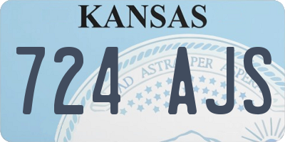 KS license plate 724AJS