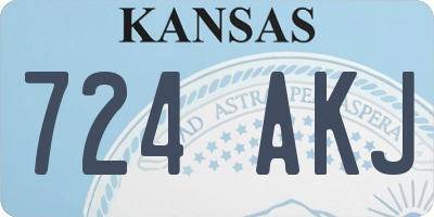 KS license plate 724AKJ