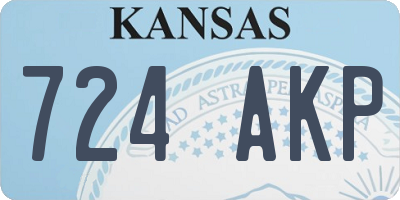 KS license plate 724AKP