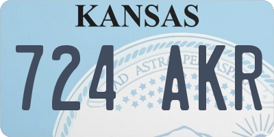 KS license plate 724AKR