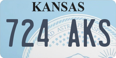 KS license plate 724AKS