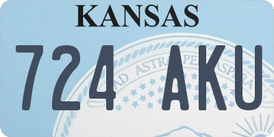 KS license plate 724AKU