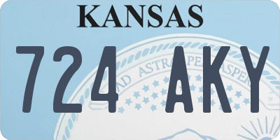 KS license plate 724AKY