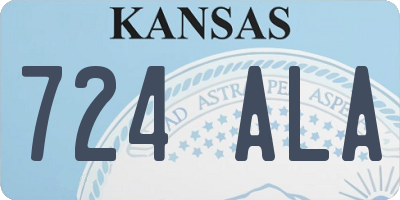 KS license plate 724ALA