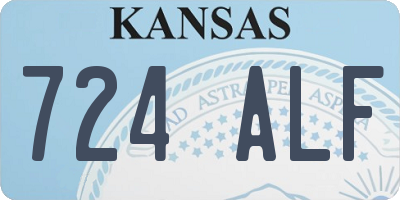 KS license plate 724ALF