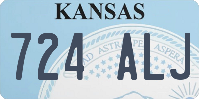 KS license plate 724ALJ