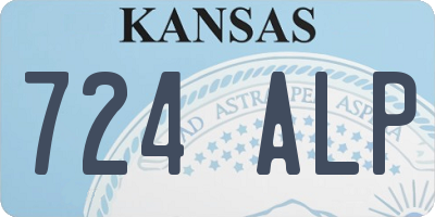 KS license plate 724ALP