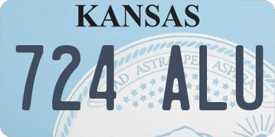 KS license plate 724ALU