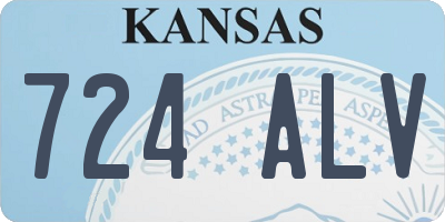 KS license plate 724ALV