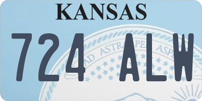 KS license plate 724ALW