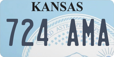 KS license plate 724AMA