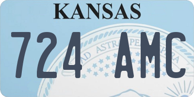 KS license plate 724AMC