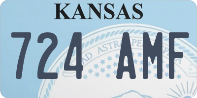 KS license plate 724AMF