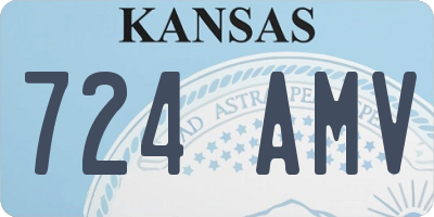 KS license plate 724AMV