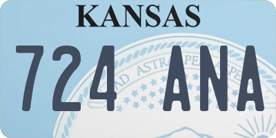 KS license plate 724ANA
