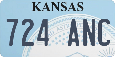 KS license plate 724ANC