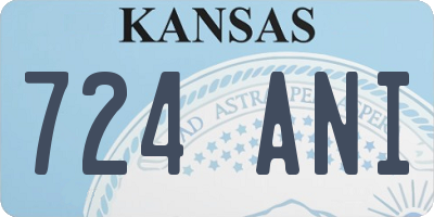 KS license plate 724ANI