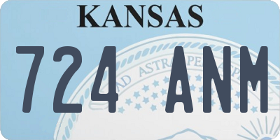 KS license plate 724ANM