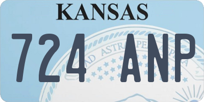 KS license plate 724ANP