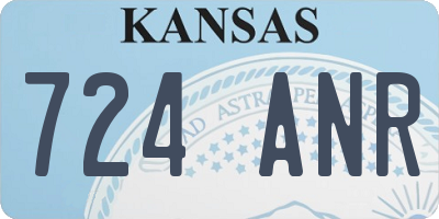 KS license plate 724ANR