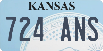 KS license plate 724ANS