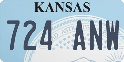 KS license plate 724ANW