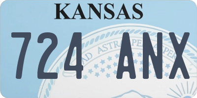 KS license plate 724ANX