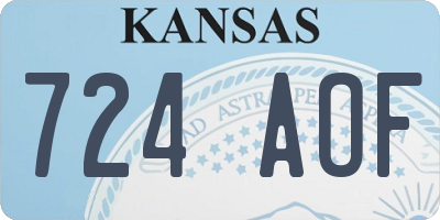 KS license plate 724AOF