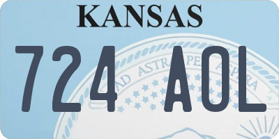 KS license plate 724AOL