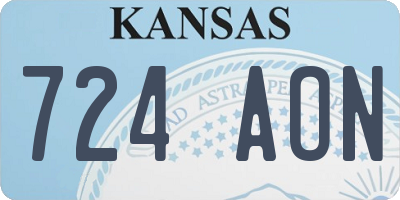 KS license plate 724AON