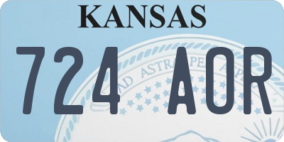 KS license plate 724AOR