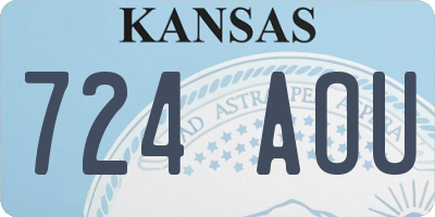 KS license plate 724AOU