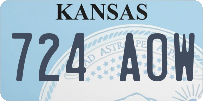 KS license plate 724AOW