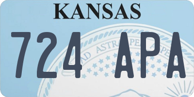 KS license plate 724APA
