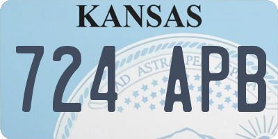 KS license plate 724APB