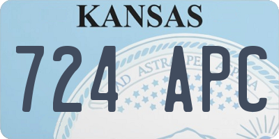 KS license plate 724APC