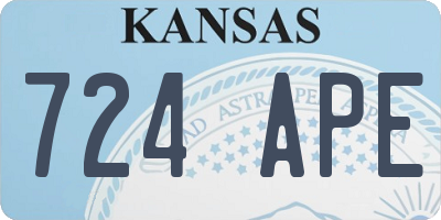 KS license plate 724APE