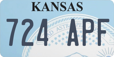 KS license plate 724APF