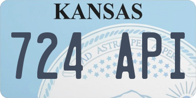 KS license plate 724API