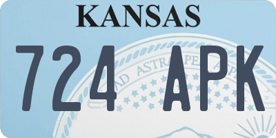 KS license plate 724APK