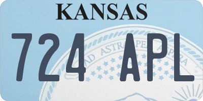 KS license plate 724APL