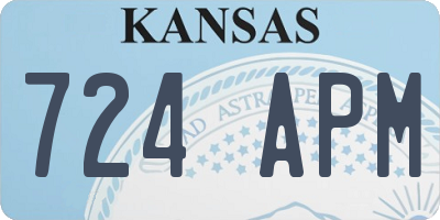 KS license plate 724APM