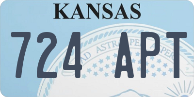 KS license plate 724APT