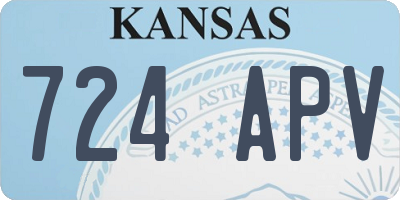 KS license plate 724APV
