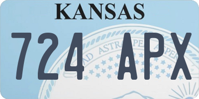 KS license plate 724APX